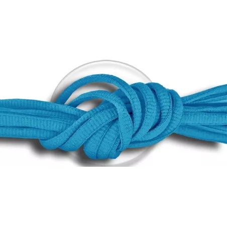 Lacets de chaussures bleus lagon, ronds en couleur et…