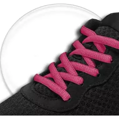 Lacets ronds en rose framboise pour vos chaussures