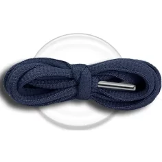 Lacets ronds en bleu marine pour vos chaussures