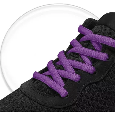 Lacets de chaussures violets foncés, ronds, en couleur et…