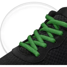 Lacets ronds coloris vert gazon pour vos chaussures 2