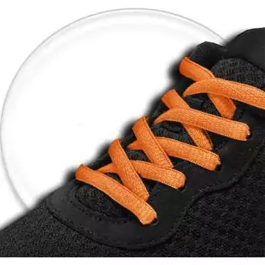 Lacets ronds orange capucine pour vos chaussures