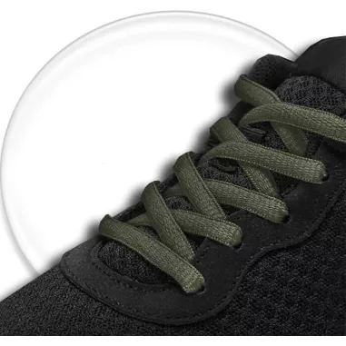 Originaux lacets de chaussures ronds en vert kaki.500…