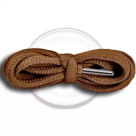 Lacets ronds en marron caramel pour vos chaussures