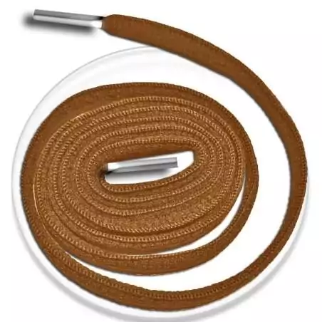 Lacets ronds en marron caramel pour vos chaussures