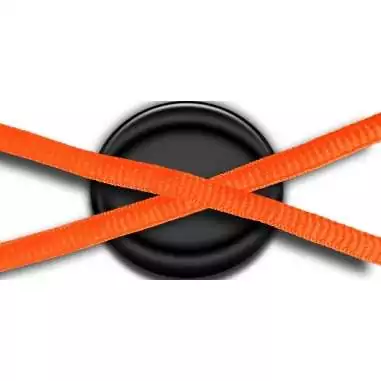 Lacets ronds en orange fluo pour vos chaussures