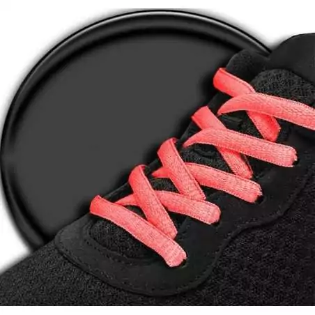 Lacets ronds en corail fluo pour vos chaussures