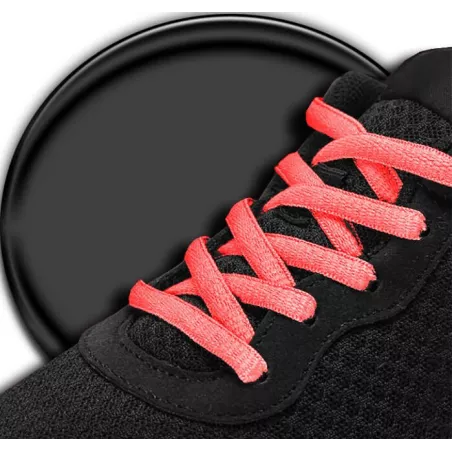 Lacets de chaussures ronds corail fluo sur mesure en France