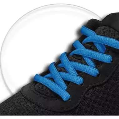 Lacets ronds en bleu azur pour vos chaussures