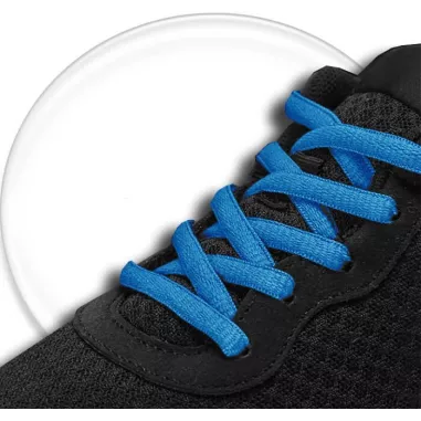 Lacets de chaussures bleus lagon, ronds, en couleur et…
