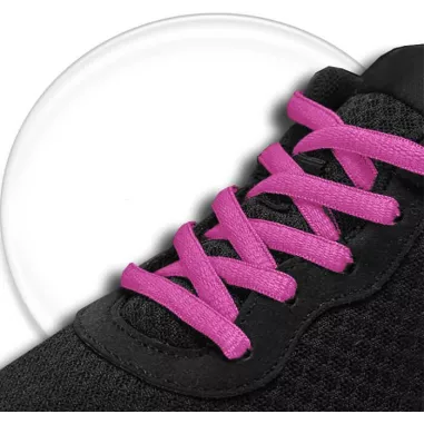 Lacets de chaussures roses fushia, ronds, en couleur et…