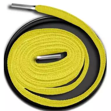 Lacets ronds en jaune soleil pour vos chaussures