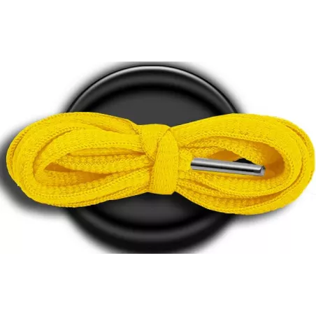 Lacets ronds en jaune safran pour vos chaussures