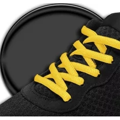 Lacets ronds en jaune safran pour vos chaussures 2