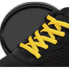 Lacets ronds en jaune safran pour vos chaussures 2