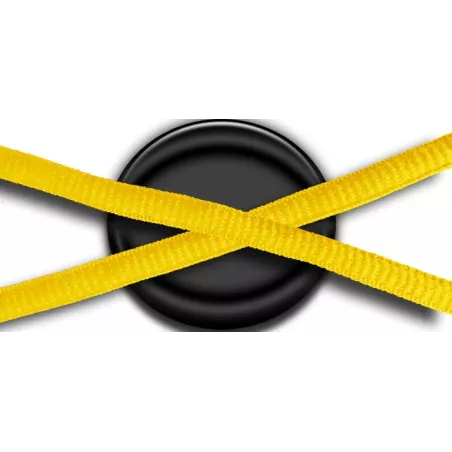 Lacets ronds en jaune safran pour vos chaussures