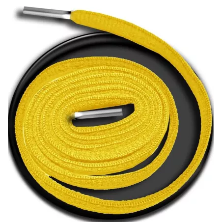 Lacets ronds en jaune safran pour vos chaussures