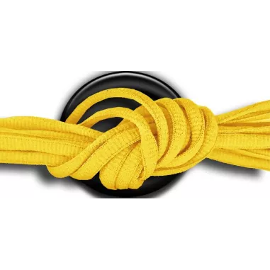 Lacets ronds en jaune safran pour vos chaussures