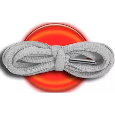 Lacets de chaussures gris pâles, gris souris, ronds en…