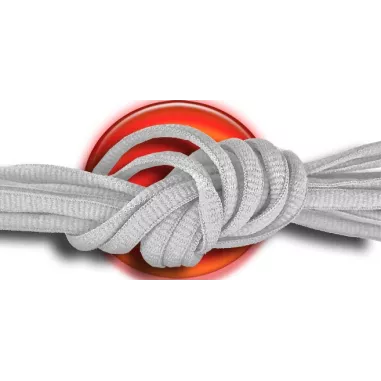 Lacets de chaussures gris pâles, gris souris, ronds en…