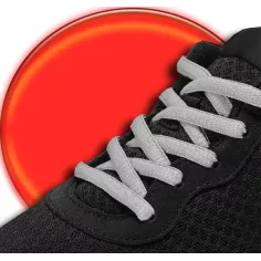 Lacets de chaussures gris pâles, gris souris, ronds en… 2