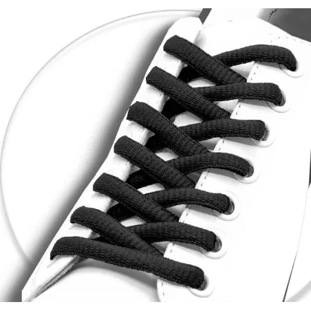 Lacets ronds&nbsp;noirs pour vos chaussures