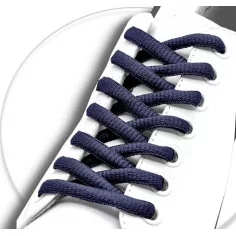 Lacets ronds en bleu marine pour vos chaussures 2