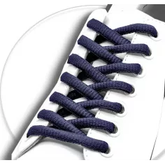Lacets de chaussures bleus marines foncés, ronds, en… 2