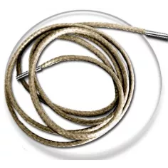 Lacets fins cirés en brun tabac pour vos chaussures