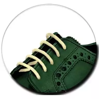 Lacets fins cirés couleur vanille pour vos chaussures