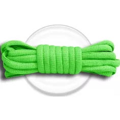 Lacets de chaussures verts pomme, ronds en couleur et…