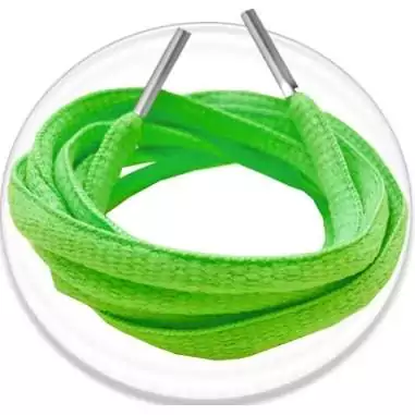 Lacets ronds coloris vert pomme pour vos chaussures