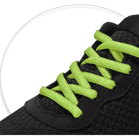 Lacets de chaussures plats verts pistache crées sur mesure