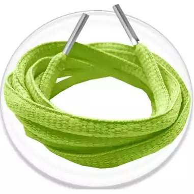 Lacets ronds coloris vert pistache pour vos chaussures