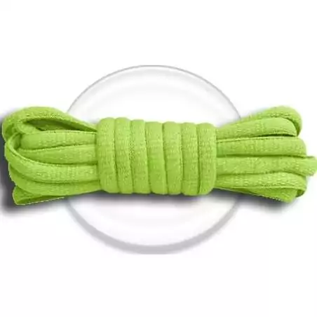 Lacets ronds coloris vert pistache pour vos chaussures