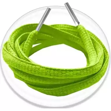 Lacets ronds vert anis pour vos chaussures