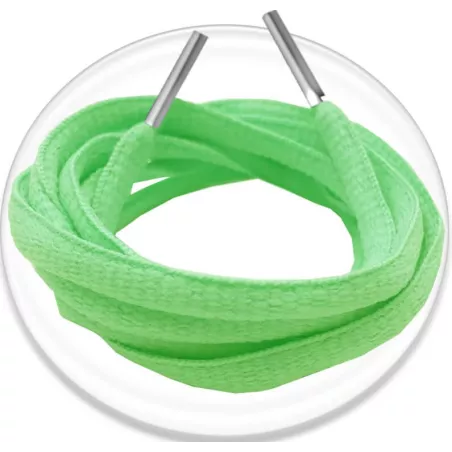 Lacets de chaussures verts d'eau, ronds en couleur et…