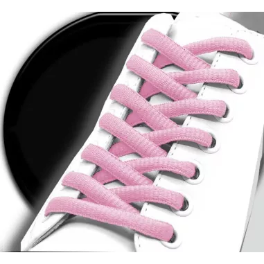 Lacets de chaussures ronds roses pâles sur mesure en France