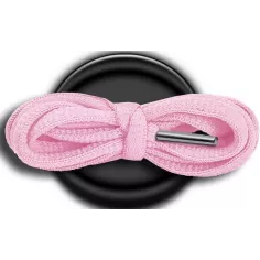 Lacets de chaussures roses pâles, ronds, en couleur et…