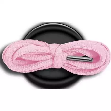 Lacets ronds en rose pâle pour vos chaussures