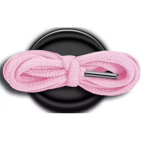 Lacets de chaussures ronds roses pâles sur mesure en France