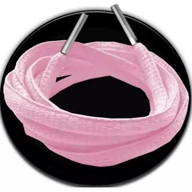 Lacets ronds en rose pâle pour vos chaussures