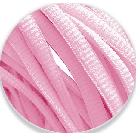 Lacets de chaussures ronds roses pâles sur mesure en France
