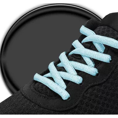 Lacets de chaussures bleus pâles, clairs, ronds, en…