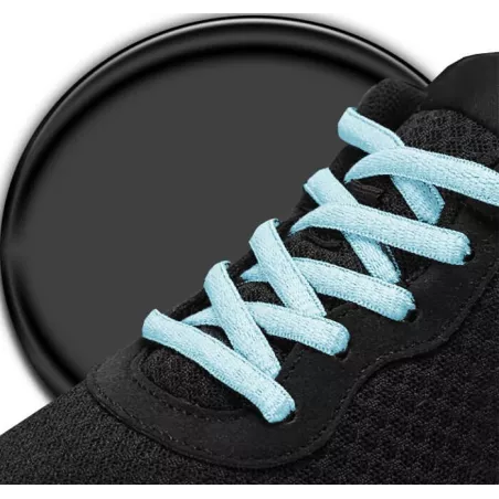 Lacets de chaussures bleus pâles, clairs, ronds, en…