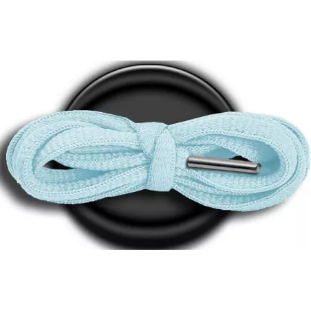 Lacets de chaussures bleus pâles, clairs, ronds, en…