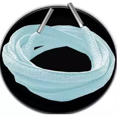 Lacets ronds en bleu pâle pour vos chaussures