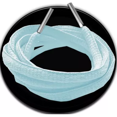 Lacets de chaussures bleus pâles, clairs, ronds, en…