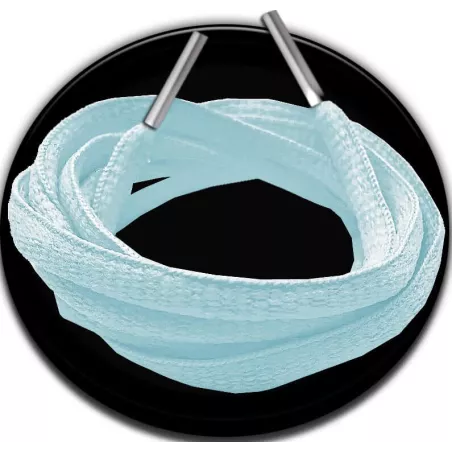 Lacets de chaussures bleus pâles, clairs, ronds, en…