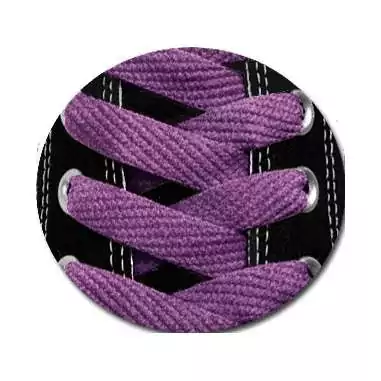 Lacets plats en violet foncé  pour vos chaussures